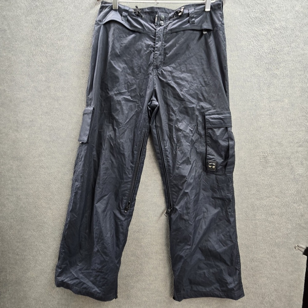 Roxy Women Activewear Pants M/M Gray Cargo Snow Pants Endurance Lined 27" Inseam